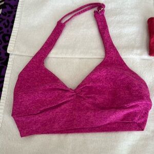 Bombshell backless bra, size large, neon pink sorbet